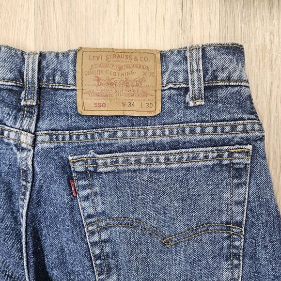 Levi's Mens Blue 550 XX Jeans Size 34×30 Medium Stone Wash Made In USA Vintage - Picture 10 of 11